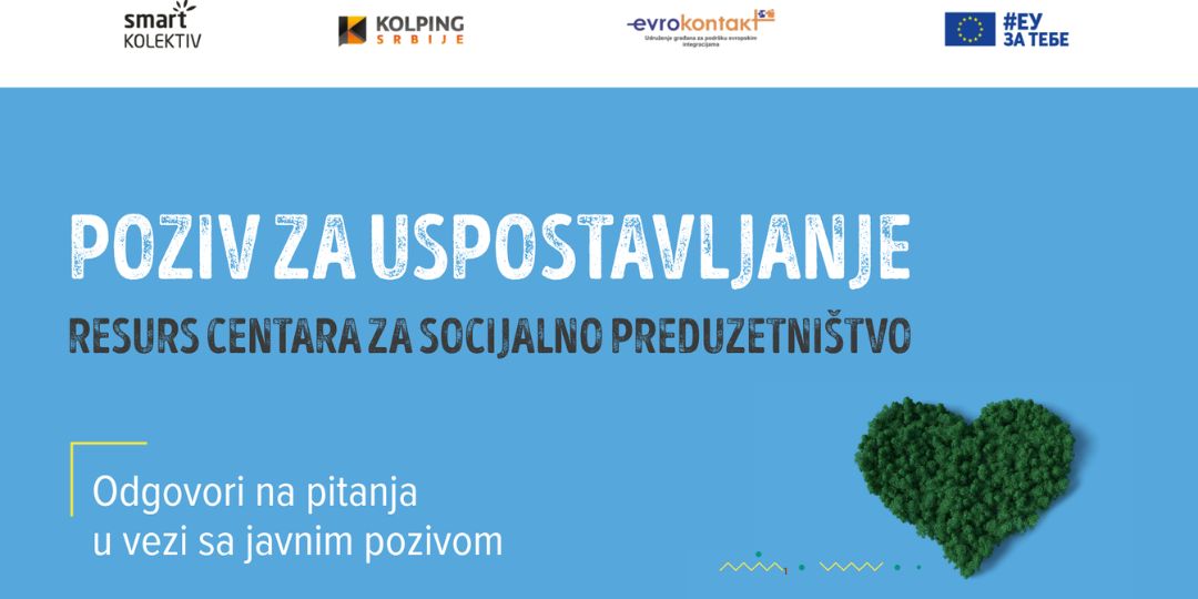 Odgovori u vezi sa pozivom za uspostavljanje resurs centara za socijalno preduzetništvo