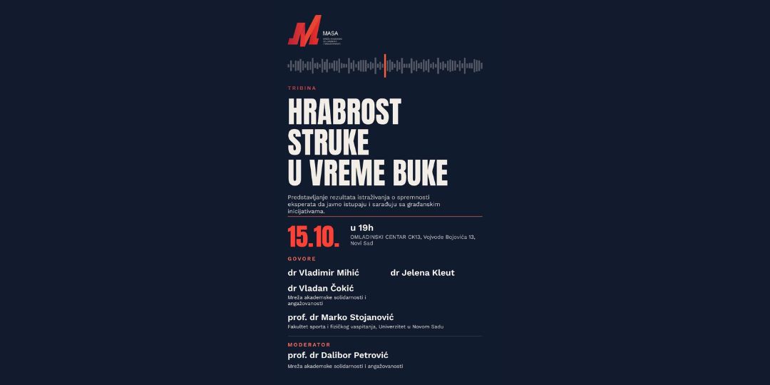 Tribina „Hrabrost struke u vreme buke“