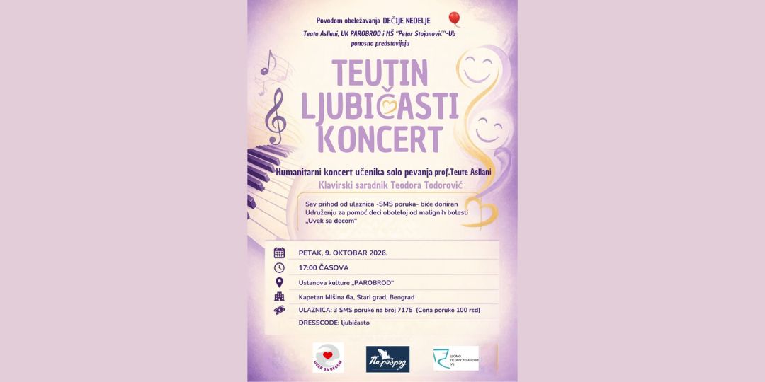 Humanitarni koncert povodom obeležavanja Dečije nedelje